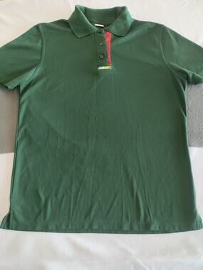 Men's Subway Work Uniform Hunter Green Short Sleeve Polo Shirt - Size Large